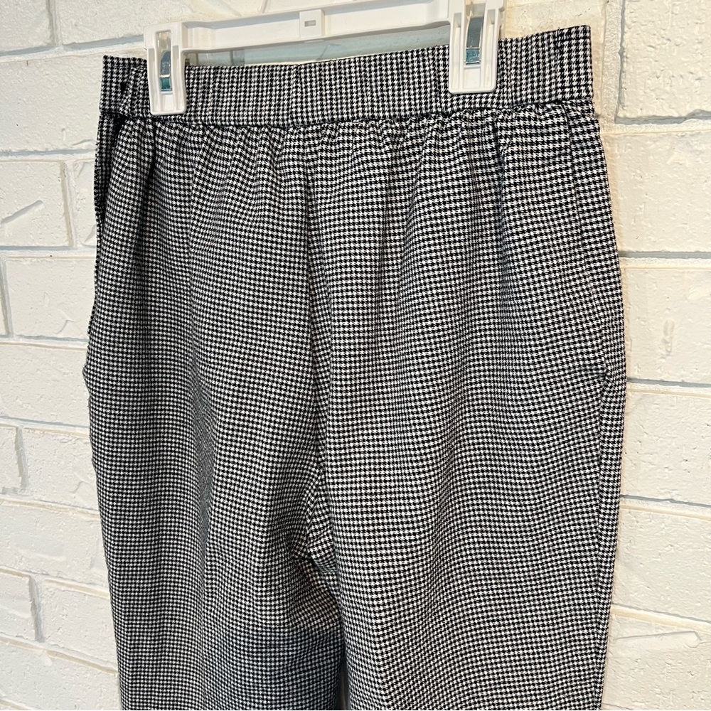 Vintage 90s Counterparts Black Herringbone Tapered Stirrup Pants Womens S - Picture 7 of 9